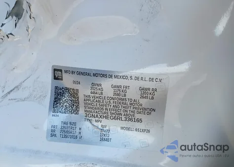 2024 Chevrolet Equinox Fwd Ls from USA, damaged, VIN 3GNAXHEG6RL336165